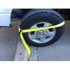 2" X 10' Wheel Dolly Lasso Strap W/ 2" Ring - For Tires 8"W X 22"H - WLL 3,300 Lbs 